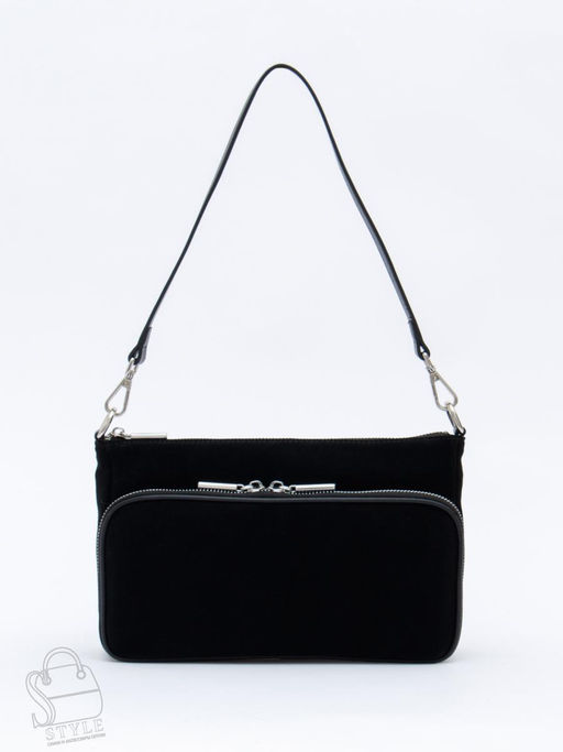 Сумка женская кожаная 8200PEF black Polina&Eiterou  в Новосибирске