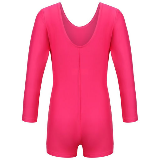 Купальник гимнастический Grace Dance, с шортами, с длинным рукавом, р. 38, цвет малина  фото 10