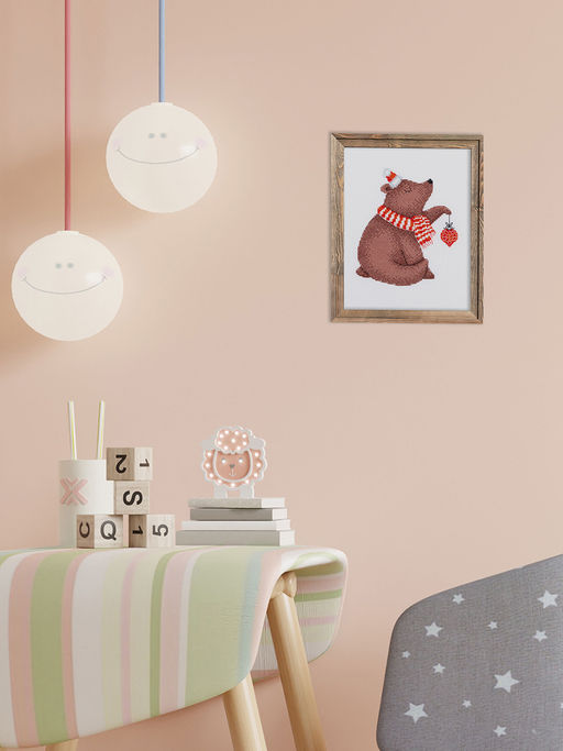 Klart набор для вышивания 8-585 Новогодний мишка 15 х 13.5 см