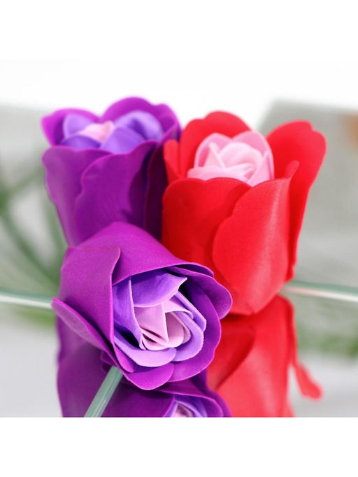 Мыльные розочки цветных оттенков и золотая роза, набор - SB BEAUTY фото 13