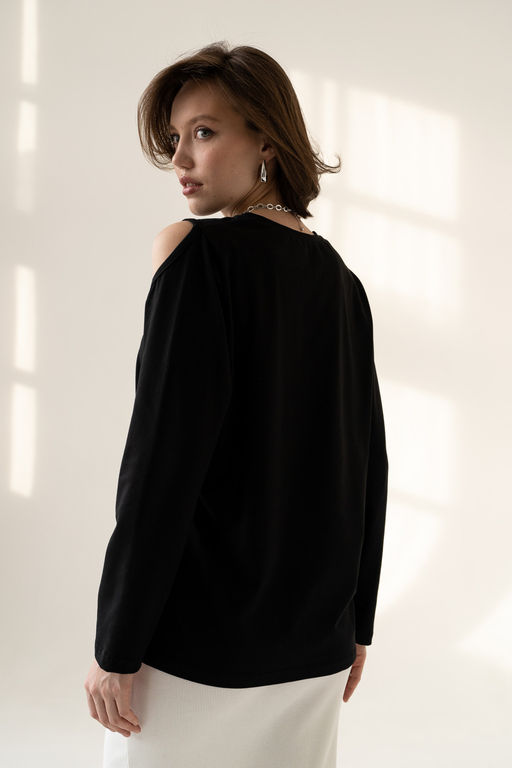 Лонгслив из хлопкового трикотажа с лайкрой - Solo mio фото 10