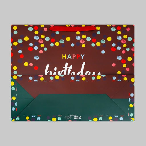 Пакет подарочный ламинированный, упаковка, «С днём рождения», XL 49 х 40 х 19 см