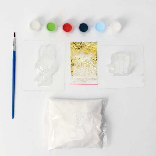 Магниты из гипса «Новый год! Кролик с подарком»