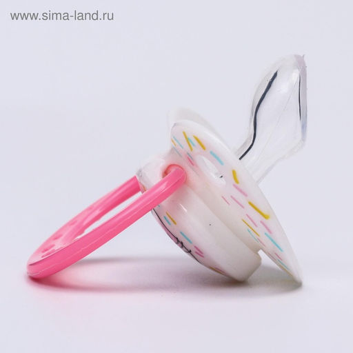 Соска-пустышка ортодонтическая, силикон, от 3 мес., "Кошечка", цвет МИКС розовый/желтый