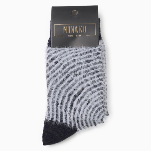 Носки женские махровые MINAKU, тёмно-синие, размер 36-41