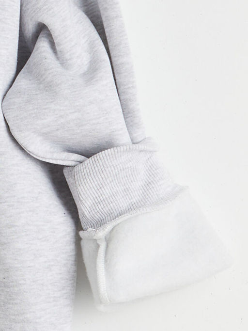 Oversize Kad?n Kal?n Fermuarl? Sweatshirt