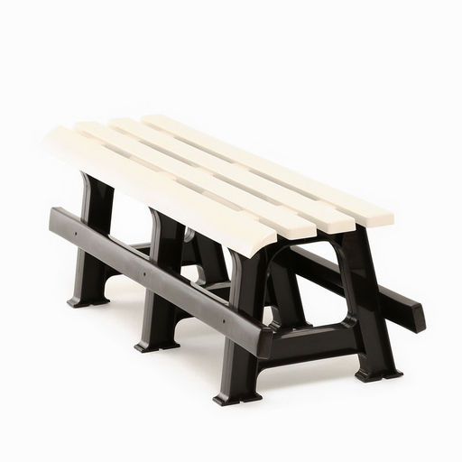 Лавочка садовая «Альтернатива», 120×40×42 см, пластик, МИКС