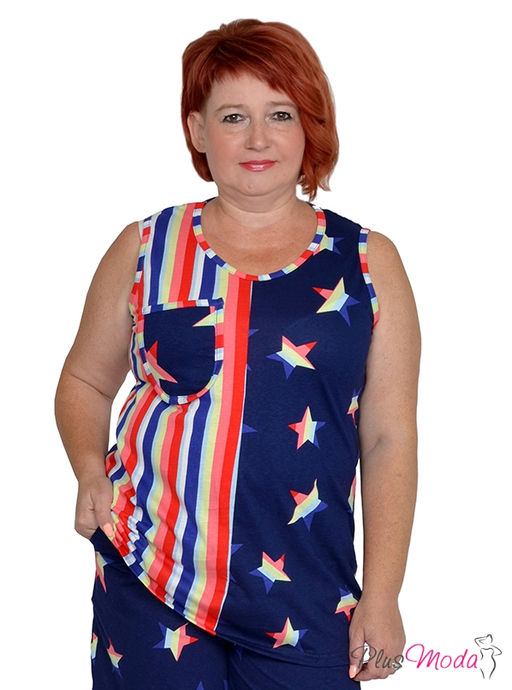 Майка Модель №1288 размеры 44-84 - Plusmoda фото 2