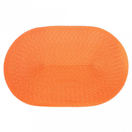 Салфетка под горячее (термосалфетка) "Овальная" 45х30см ПВХ, цвет - оранжевый (Китай)