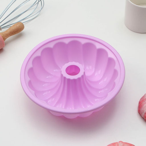 Форма для выпечки Доляна Немецкий кекс. Завиток, силикон, 20?6 см, цвет розовый  фото 3