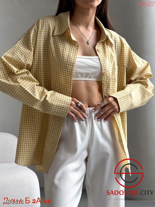 Рубашка женская в клетку - Fiona фото 4