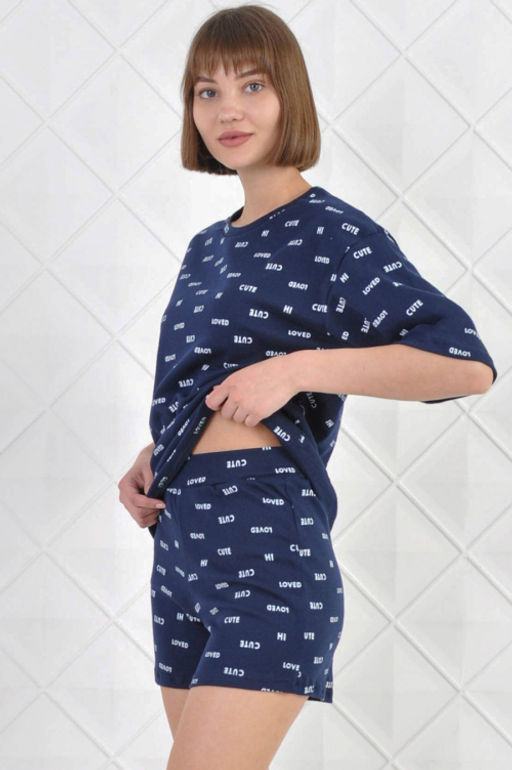 Арт. 9115 Пижама с шортами 42-50 (5 шт) Цвет:верх-помада, низ-помада - Калинка фото 24