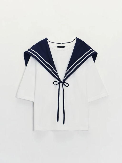 Футболка с шарфом женская / Zarina