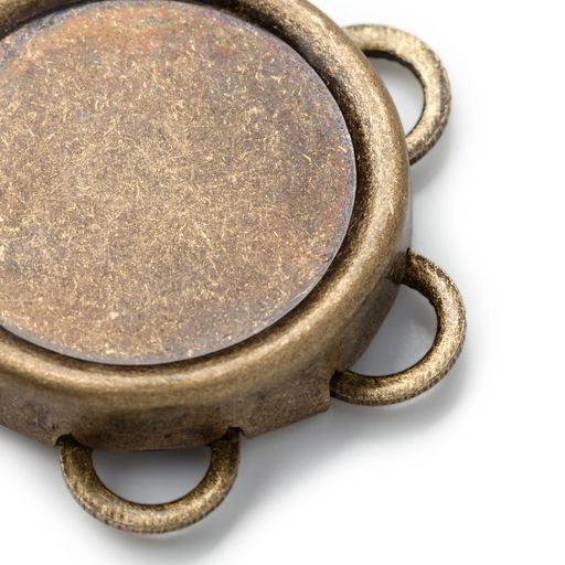 Фурнитура металл PRYM 416477 Пуговица магнитная пришивная 25 мм 1 шт в блистере под состаренную латунь