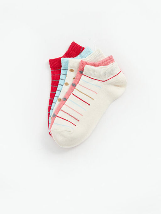 ?izgili K?z ?ocuk Patik ?orap 5li - Waikiki фото 2