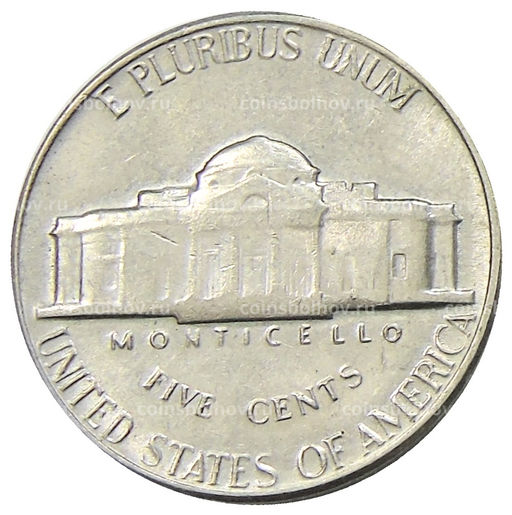 Монета 5 центов 1970 года S США