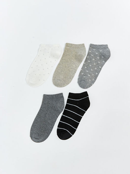 Desenli Kad?n Patik ?orap 5li