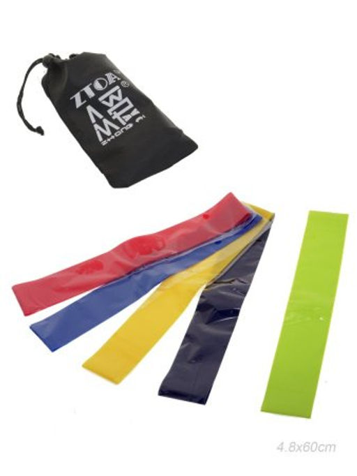 Лента - экспандер набор 5 штук для фитнеса / ZLQ-O60 /уп 100/ - Галеонтрейд фото 2