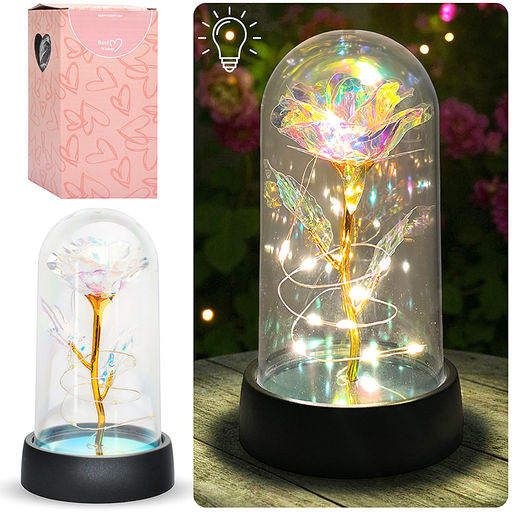 Светильник "Волшебный цветок" в коробке (прозрачный)