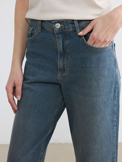 Boyfriend Fit Kad?n Jean Pantolon