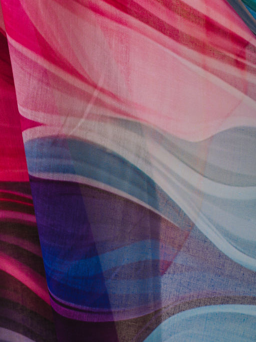 Большой, мягкий, тонкий и очень нежный двусторонний палантин с рисунком в стиле арт-деко - Tantino фото 5