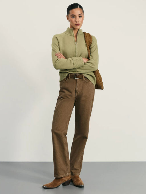 Вязаный джемпер на молнии / Zarina