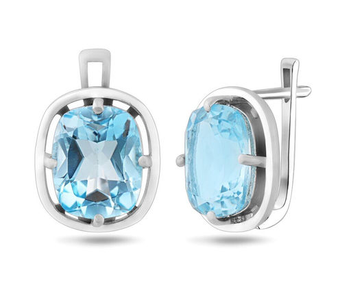 Серьги, топаз, Берта