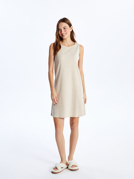 Kad?n Bisiklet Yaka D?z Gecelik