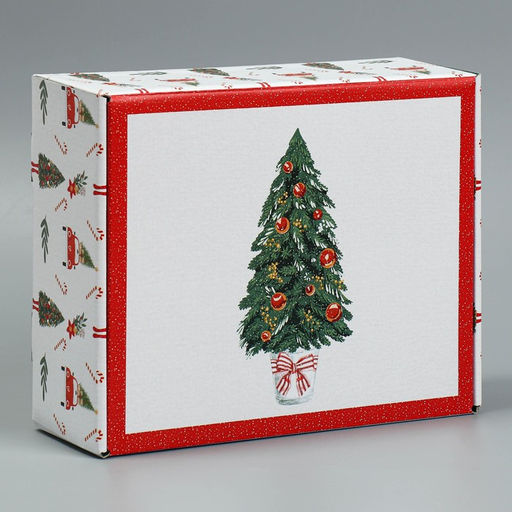 Коробка подарочная новогодняя складная «Тепла и уюта», 27 х 21 х 9 см, Новый год