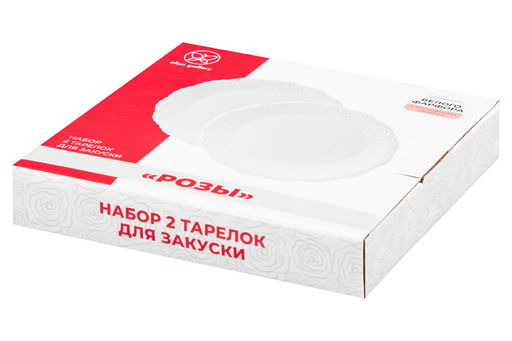 Набор тарелок для закуски 2 пр. 20,5*20,5*1,8 см Розы - Elan gallery фото 8