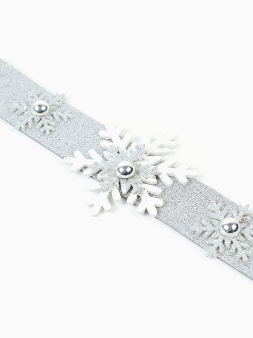 Браслет новогодний Снежинка, серебряный