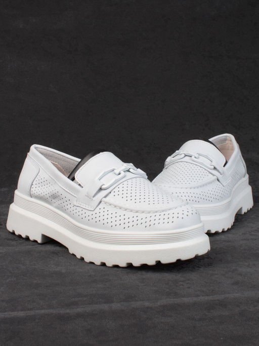 03-PDD190-2 WHITE Полуботинки женские (натуральная кожа) - Фабричный китай фото 13