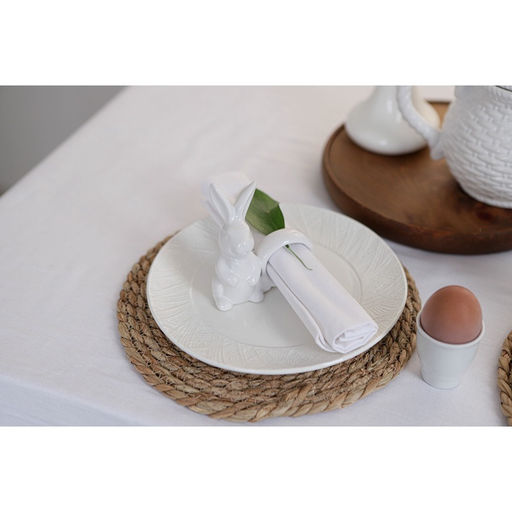 Кольцо для салфеток Доляна Зайка, 9.1?4.3?10.5 см, доломит, белое