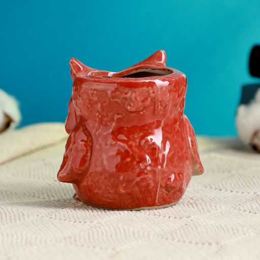 Горшок для цветов «Совушка», керамический, 100 мл, 7×6.5 см, МИКС