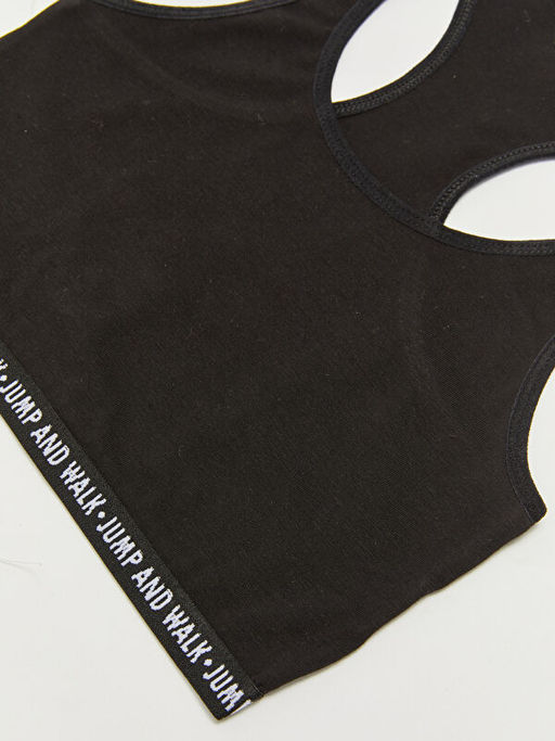 Bask?l? Pamuklu K?z ?ocuk B?stiyer 2li - Waikiki фото 3