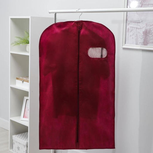 Чехол для одежды с окном, 60100 см, спанбонд, бордо - Simaland фото 5