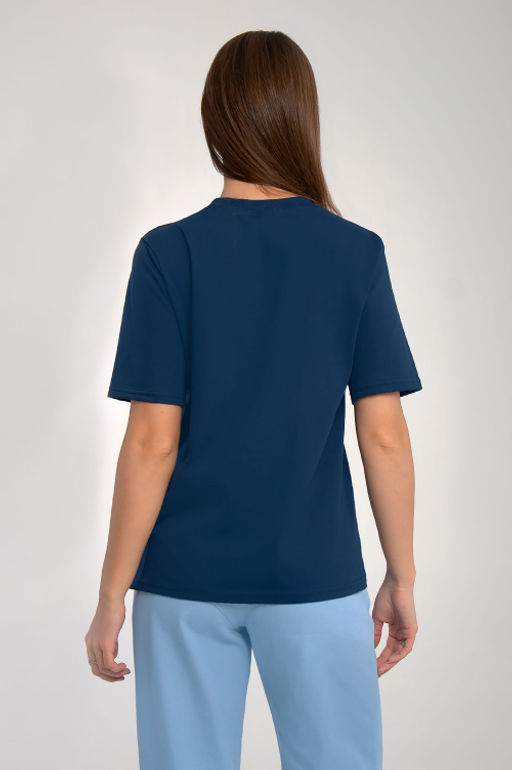 Арт. 31102 Футболка женская 44-52 (5 шт) Цвет:темно-синий - Калинка фото 16