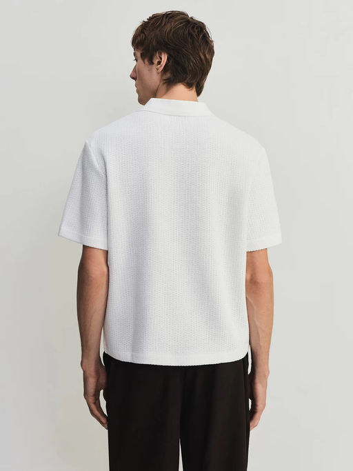 Футболка поло из фактурного хлопка / Zarina  фото 5