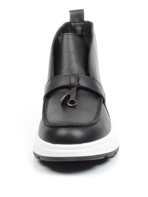 01-5281-1BLACK Ботинки демисезонные женские (натуральная кожа, байка) - No name фото 11