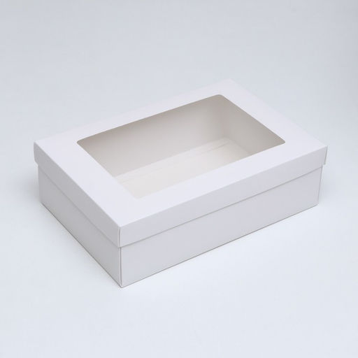 Цена за 5 шт. Коробка складная Белая, с окном 30 х 20 х 9 см - UPAK LAND фото 2