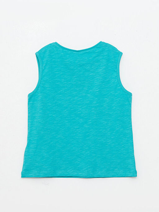 Bisiklet Yaka Bask?l? Pamuklu Erkek Bebek Atlet - Waikiki фото 2