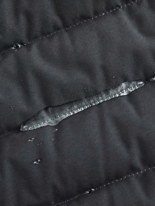 Куртка мужская гибридная стёганая с капюшоном с графеновой подкладкой черного цвета 9627_1Ch