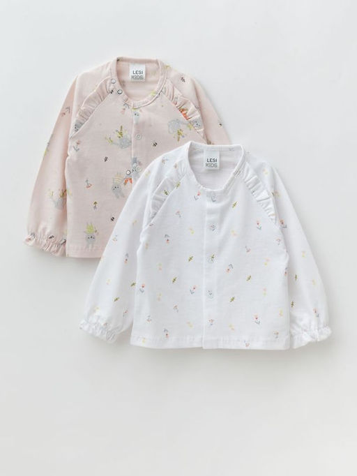 Кофта ясельная для девочки, бел/роз - Lesi kids фото 26