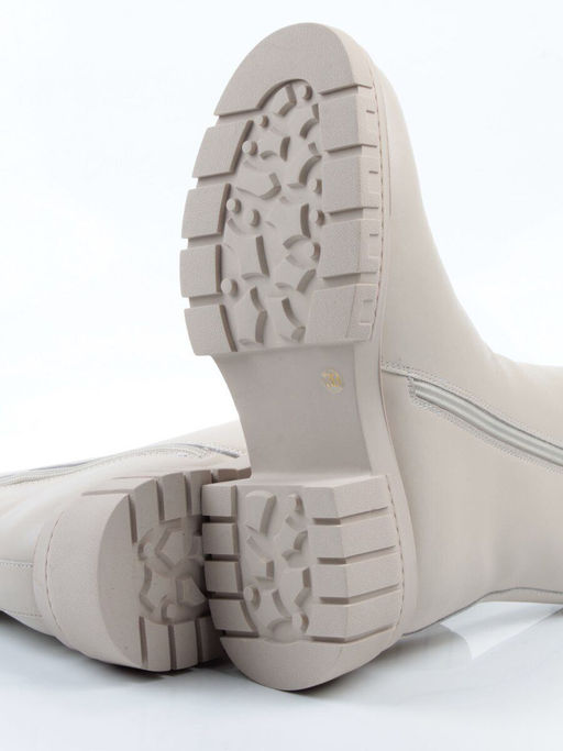 04-PAM370-2Z LT. BEIGE Ботинки зимние женские (натуральная кожа, 100% шерсть)