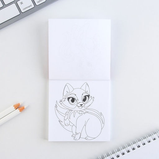 Цена за 2 шт. Подарочный набор: блокнот-раскраска и восковые мелки С праздником весны