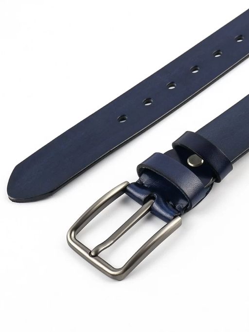 Мужской кожаный ремень Dierhoff ДРК 3054/2-40 Синий - Sergio valentini фото 4