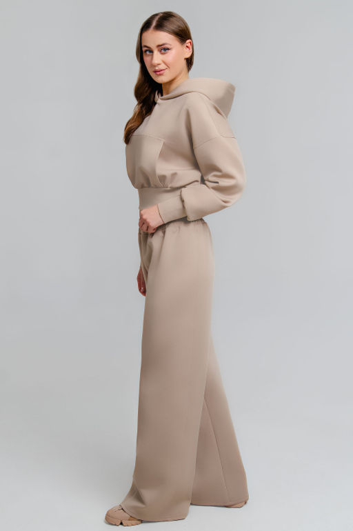 Арт. 2807 Костюм с брюками женский 42-48 (4 шт) Цвет:бежевый - Калинка фото 5