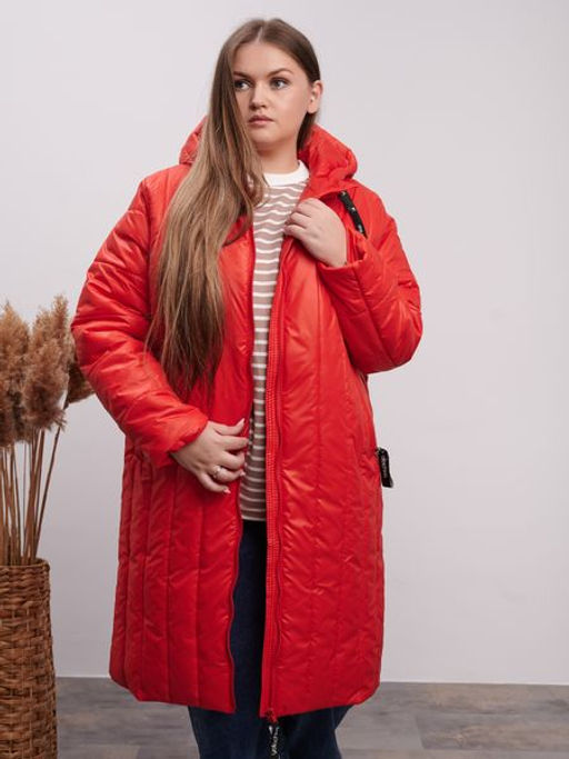Пальто демисезонное Аврора красный - Yollochka фото 5