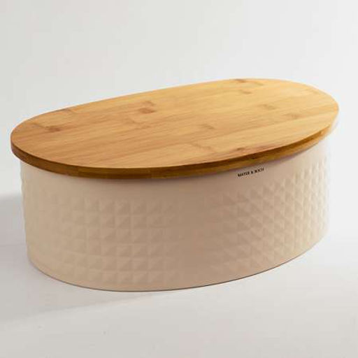 40553 Хлебница с крышкой металл/бамбук MB (х4) - Mayer&boch фото 2