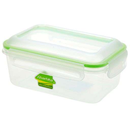 Контейнер для продуктов пластмассовый "Унико" 1,15л, 19,6х13,4х8,4см, герметичный, цвета микс, подходит для СВЧ (Россия)